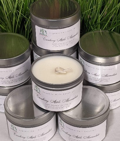 CRAMBERRY APPLE CANDLE-Hand Poured with Natural Ingredients - Organic Hair Solution, LLC