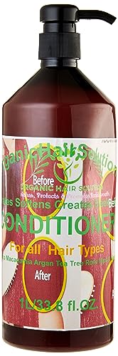 Organic Conditioner-With Aloe vera-Vitamin E- Rose Hips-Hemp-Castor Oil-Tea Tree- Argan- Macadamia- Coconut & Jojoba Extract - Organic Hair Solution, LLC