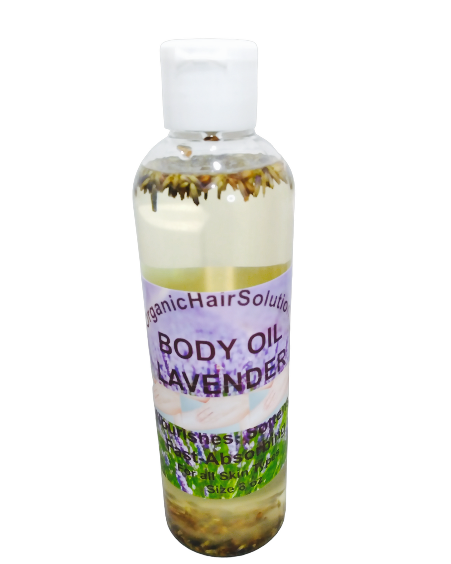 Nourishing Body Oil- (Lavender Scent) Vegan Skin Moisturizer- Anti Aging- Bath- Massage - Natural Plant-Based Oil-Moisturizes Your Skin - Organic Hair Solution, LLC