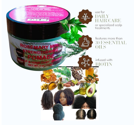 Organics Rosemary Mint Eucalyptus Hair Pomade, Grease/oil for Women, Men & Kids-Scalp & Hair