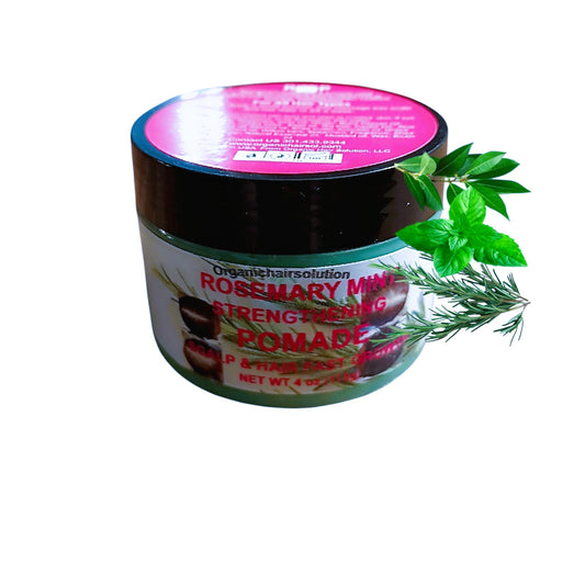 Organics Rosemary Mint Eucalyptus Hair Pomade, Grease/oil for Women, Men & Kids-Scalp & Hair - Organic Hair Solution, LLC