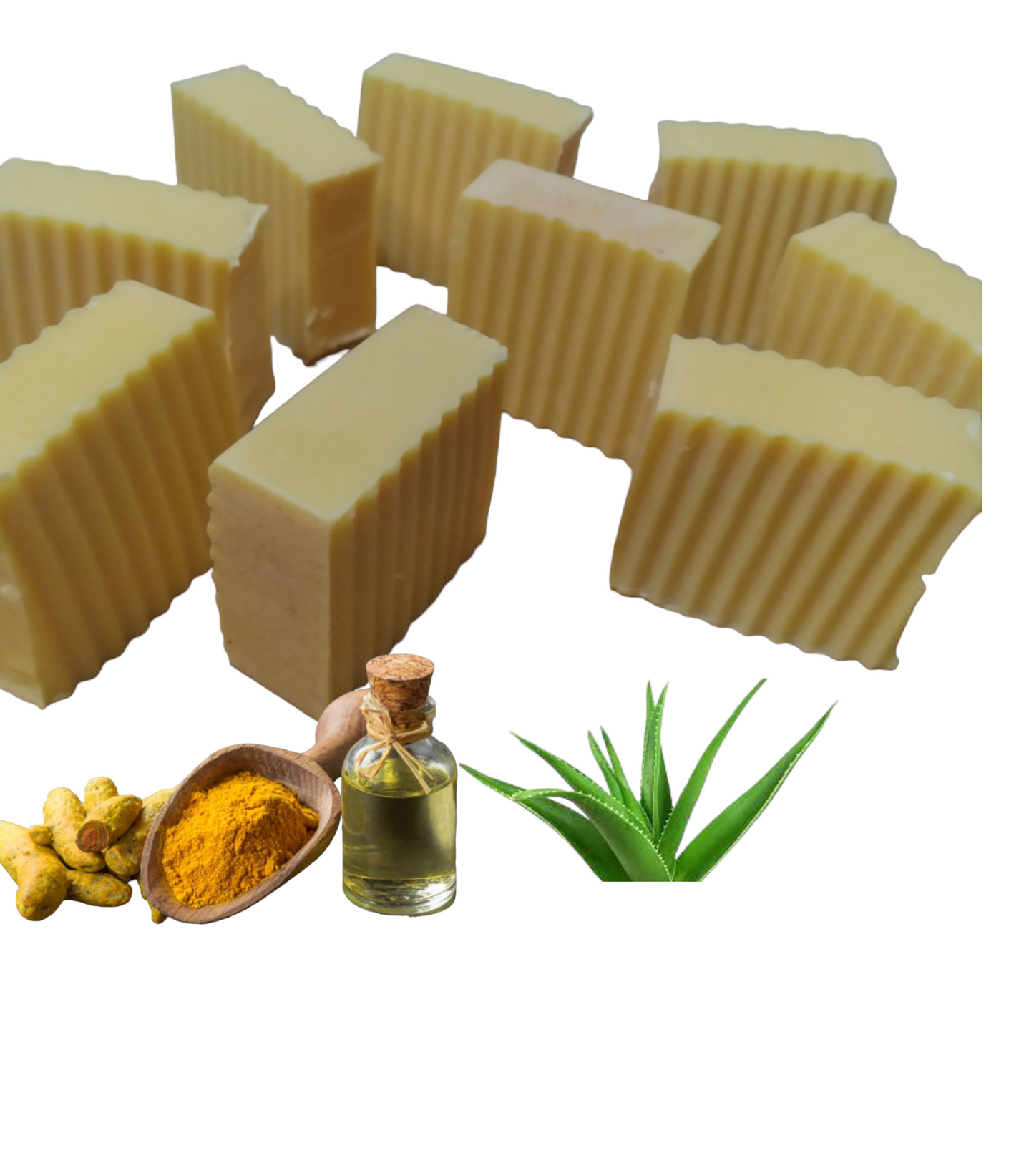 Wholesale-TURMERIC BAR SOAP-for Face & Body With Aloe Vera | Handmade | All Natural Turmeric (pack of 12) - Organic Hair Solution, LLC