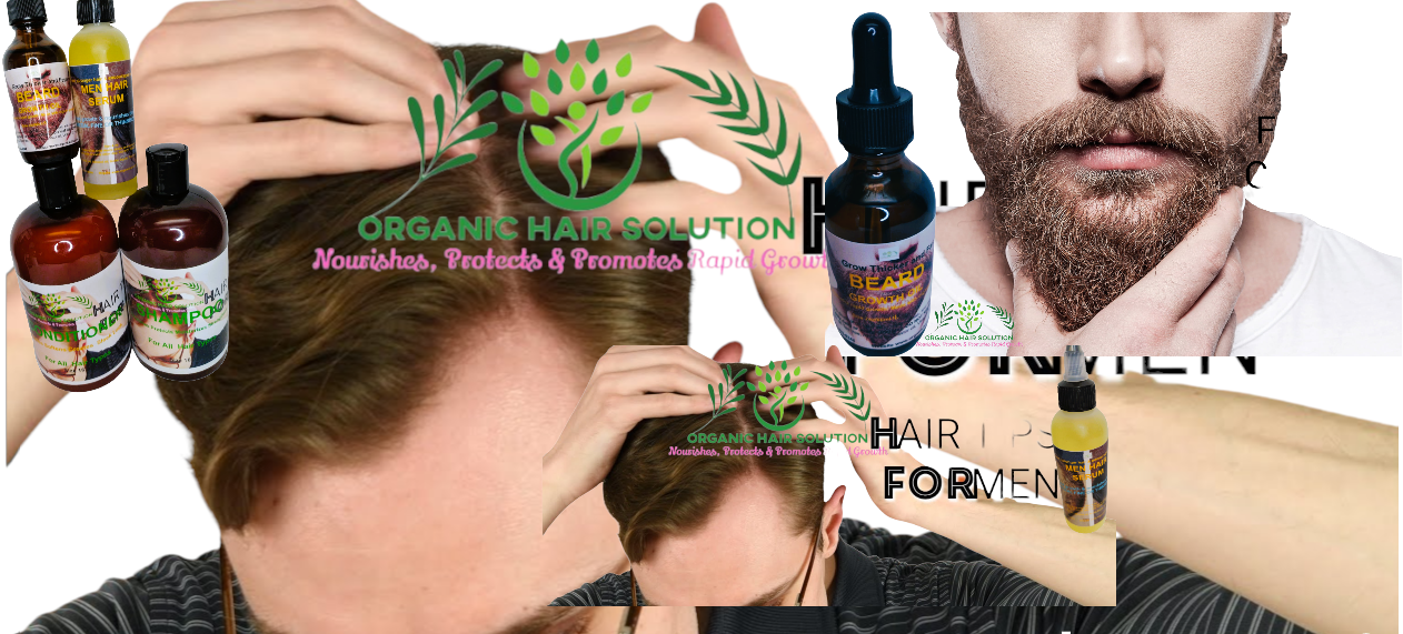 MEN HAIR GROWTH SERUM AND BEARD GROWTH OIL - Organic Hair Solution, LLC