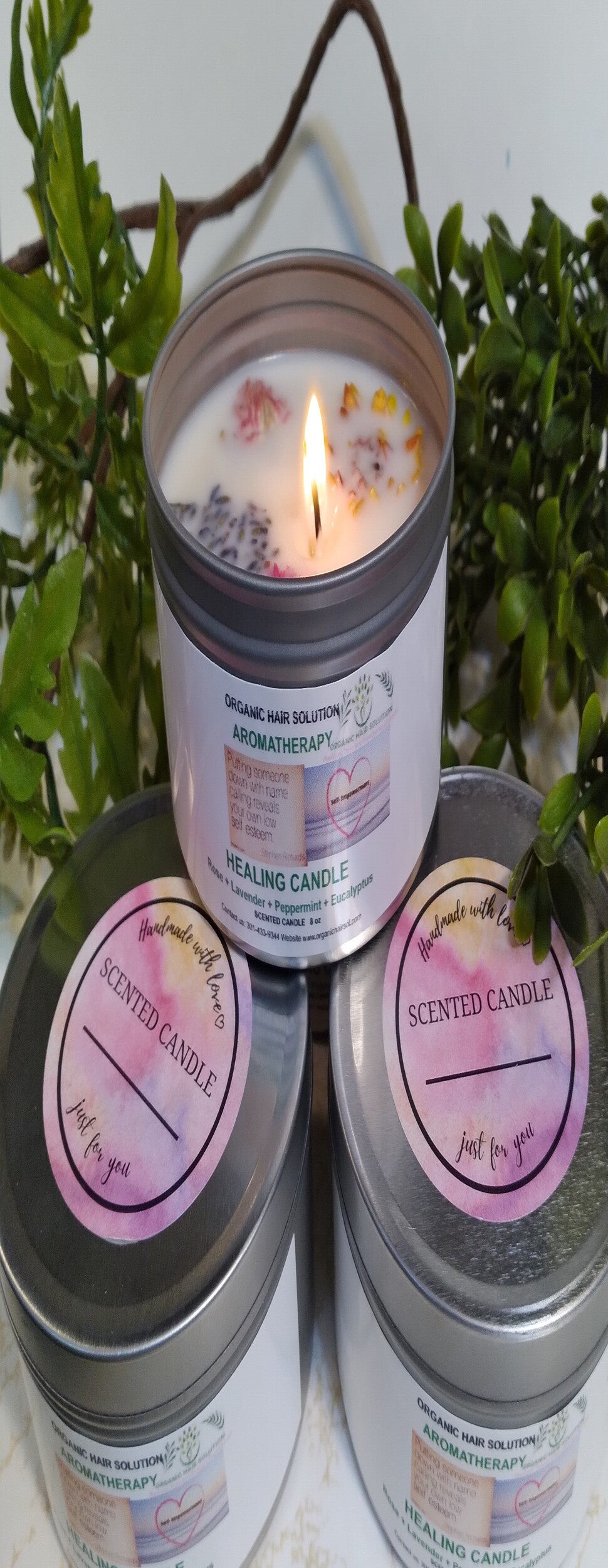AROMATHERAPY SPIRITUAL HEALING-With Rose-Lavender-Peppermint & Eucalyptus - Organic Hair Solution, LLC