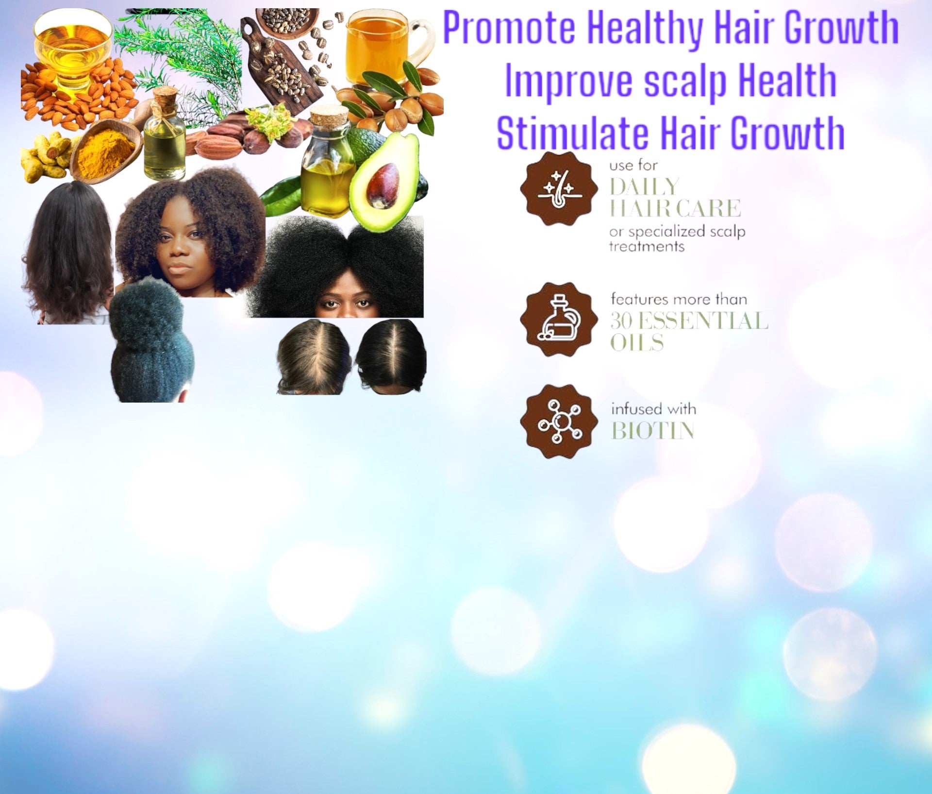 HAIR GROWTH POMADE-SHAMPOO-CONDTIONER (3 in 1) An Anti Hair Loss treatment - Organic Hair Solution, LLC