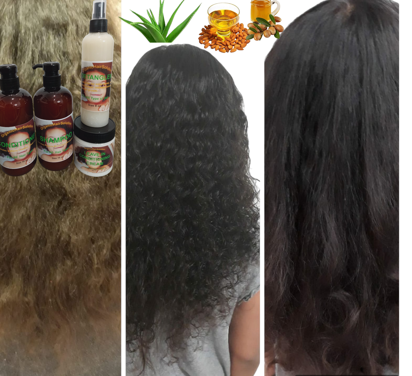 Kids Shampoo &Conditioner -Tea Tree-Jojoba seed- Argan- Vitamin E Set - for Itchy and Dry Scalp, Sulfate Free, Paraben Free (set 16 oz) - Organic Hair Solution, LLC
