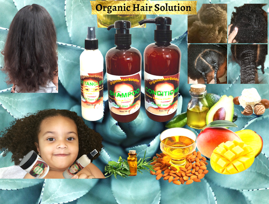 KIDS Hair Care Growth Thickening, Moisturizing SET Fights Dandruff and Dry Scalp (pack of 3) - Organic Hair Solution, LLC