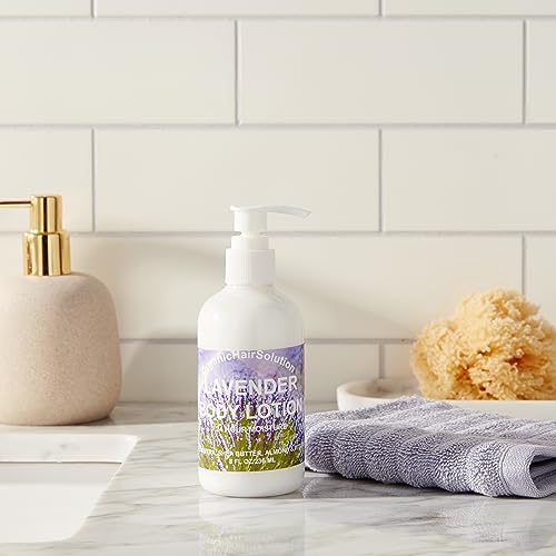 Body Lotion (Lavender scent )- Soothing Aloe Vera and Rich Emollients to Nourish Dry Skin, Non-Greasy & Non-Comedogenic-Daily Moisturizing - Organic Hair Solution, LLC