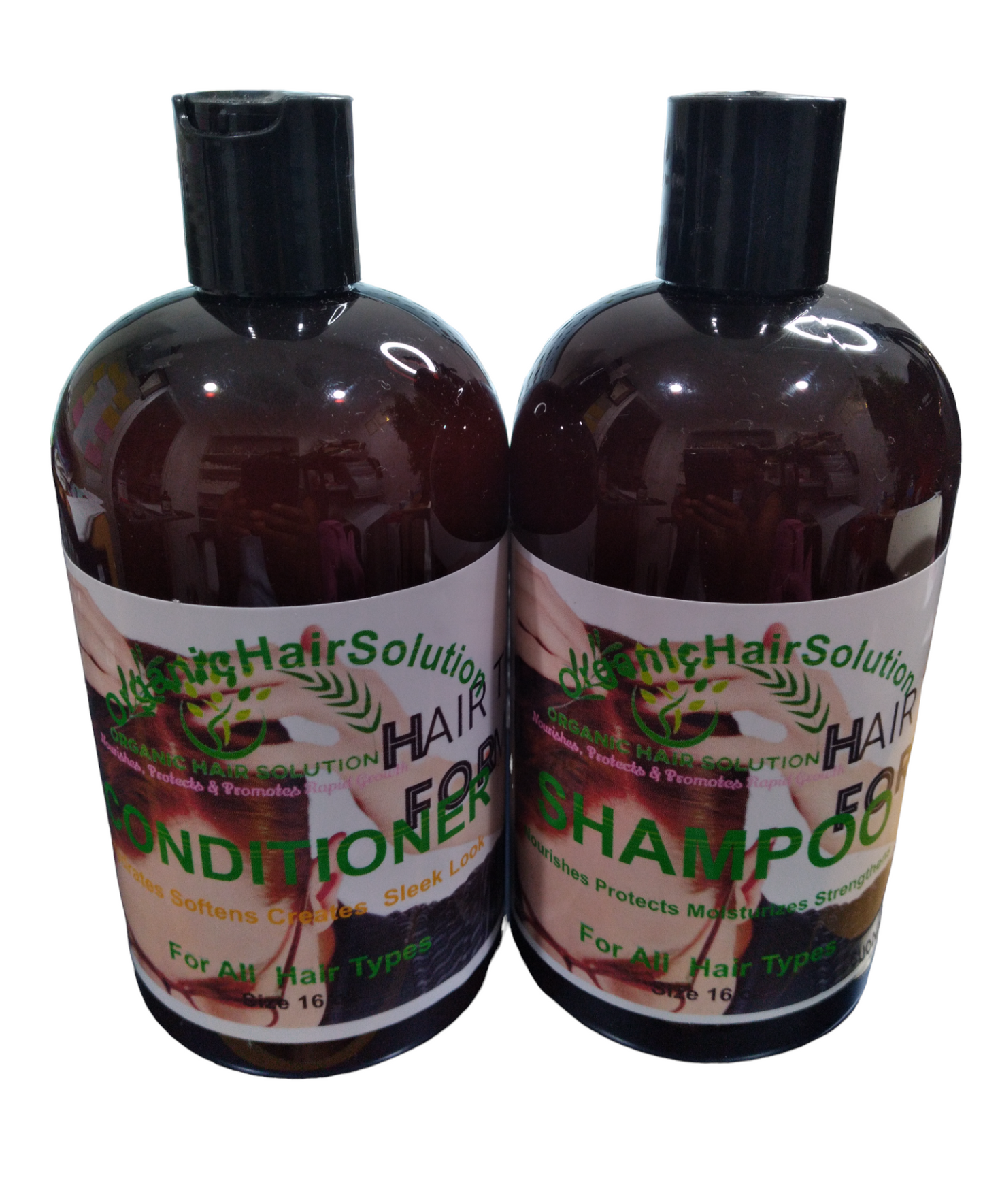Shampoo & Conditioner-(Men)-Tea Tree- Hemp-Jojoba seed- Argan- Vitamin E Set - for Itchy and Dry Scalp, Sulfate Free, Paraben Free - Organic Hair Solution, LLC