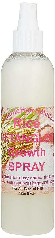 Rice Water Hair Growth Spray - Biotin Infused Hair Conditioner. Thickening, Moisturizing, Sprays with Aloe Vera, Tea Tree, Jojoba Seed, Argan. Leave in Mist For Dry, Frizzy, Damaged Hair - Organic Hair Solution, LLC