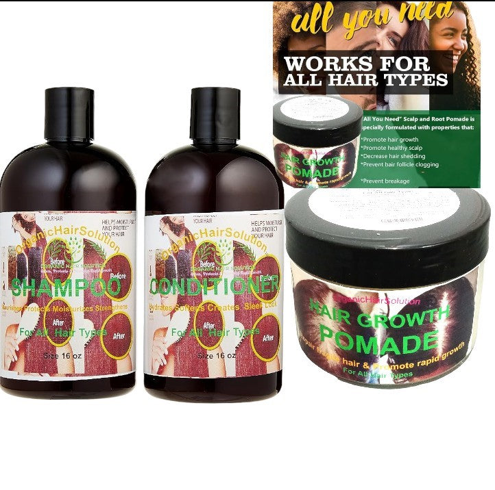 Compounded Hair Product HAIR GROWTH POMADE-SHAMPOO-CONDTIONER (3 in 1) An Anti Hair Loss ...
