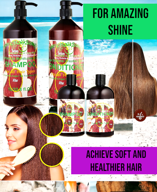 Organic Shampoo-With Aloe vera-Vitamin E- Rose Hips-Hemp-Castor Oil-Tea Tree- Argan- Macadamia- Coconut & Jojoba Extract (16 OZ) Women & Children - Organic Hair Solution, LLC