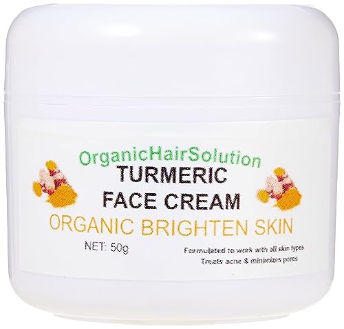 TURMERIC FACE CREAM- Formulated to work with all skin types- Treats acne-Anti Aging-Dark spots remover - Organic Hair Solution, LLC