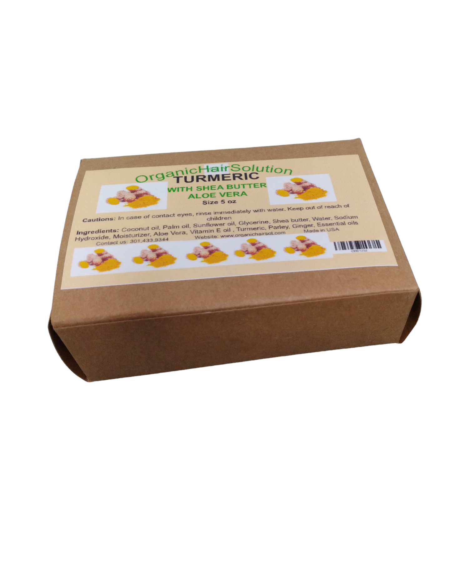Wholesale-TURMERIC BAR SOAP-for Face & Body With Aloe Vera | Handmade | All Natural Turmeric (pack of 12) - Organic Hair Solution, LLC